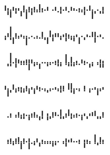 List of bar charts representing football matches and goals.